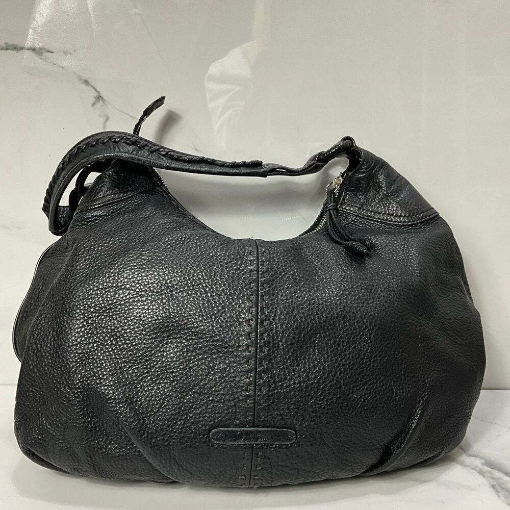 COLE HAAN Black Leather Hobo Shoulder Bag - Picture 2 of 9